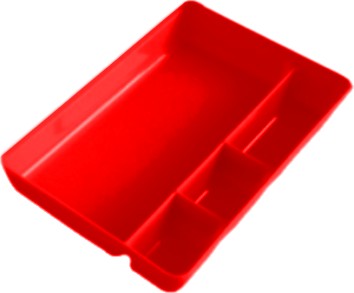 Henley Compartmented Tray Red