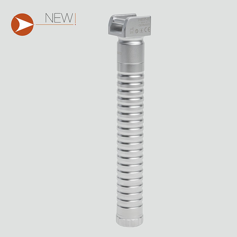 HEINE EasyClean LED SLIM Laryngoscope Handle suitable for 2x AA-batteries (LR6) F-008.22.821